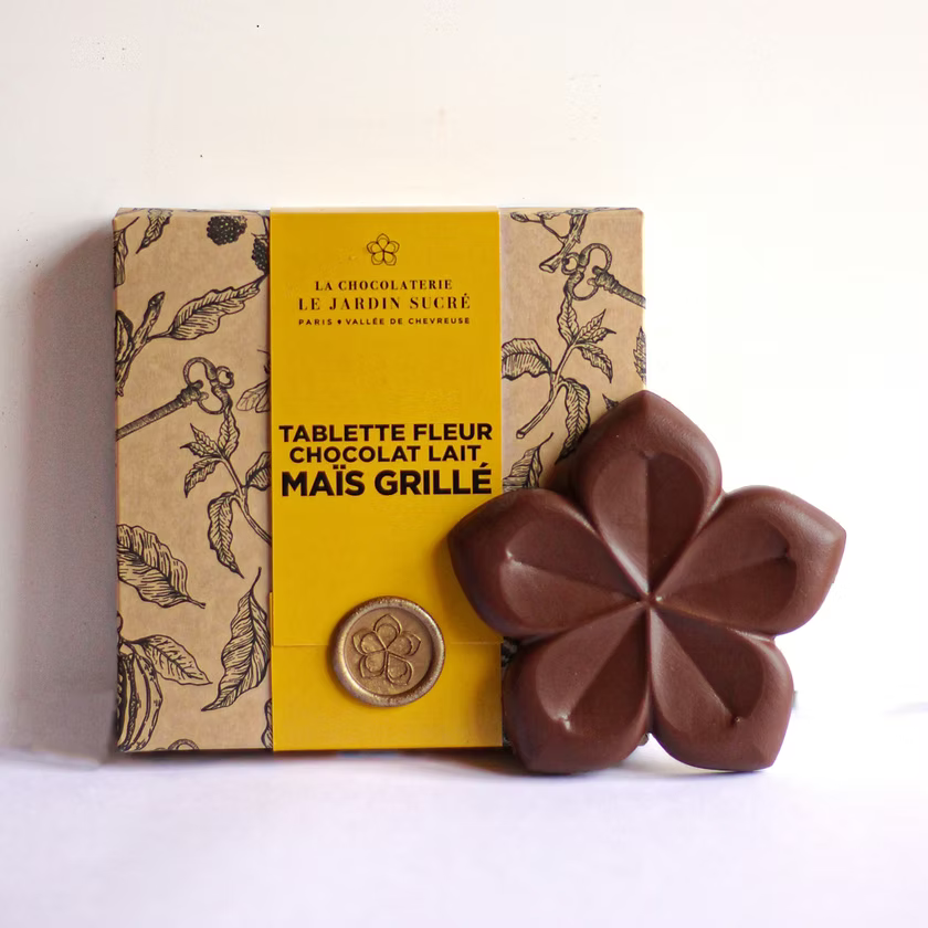 Tablette Fleur Praliné Maïs & Chocolat au lait