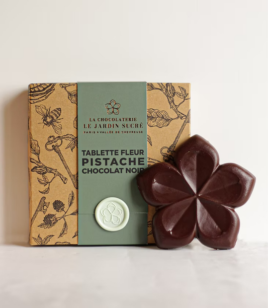 Tablette Fleur Praliné Pistache & Chocolat Noir