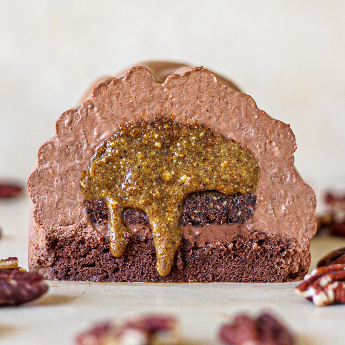 Bûche Chocolat & Noix de Pécan