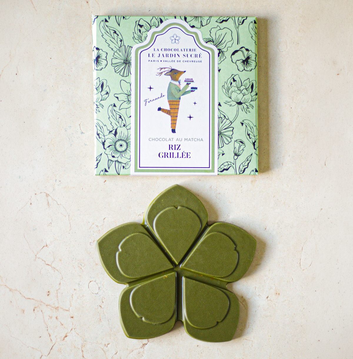 Tablette Chocolat au Matcha & Riz Grillé